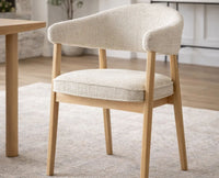 Beechcraft  Dining Chair – Modern Upholstered Dining Chair for Home & Café Beige