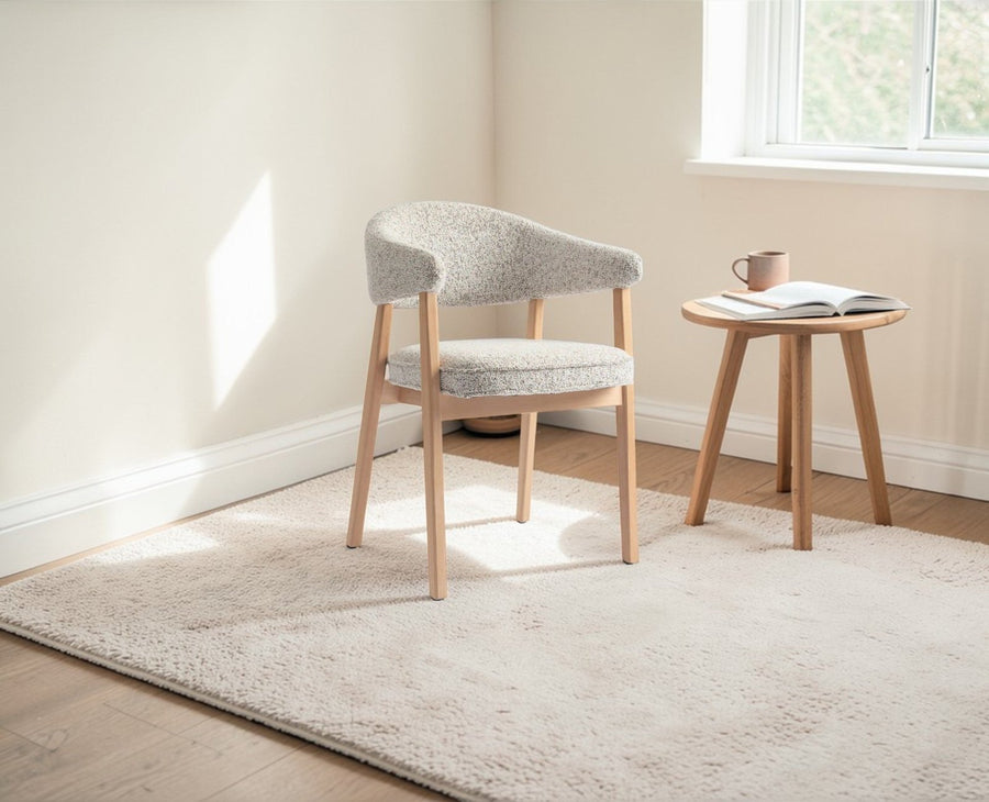 Beechcraft  Dining Chair – Modern Upholstered Dining Chair for Home & Café  light brown