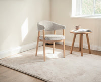 Beechcraft  Dining Chair – Modern Upholstered Dining Chair for Home & Café  light brown