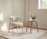 Beechcraft  Dining Chair – Modern Upholstered Dining Chair for Home & Café light khaki