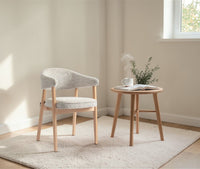 Beechcraft  Dining Chair – Modern Upholstered Dining Chair for Home & Café light khaki