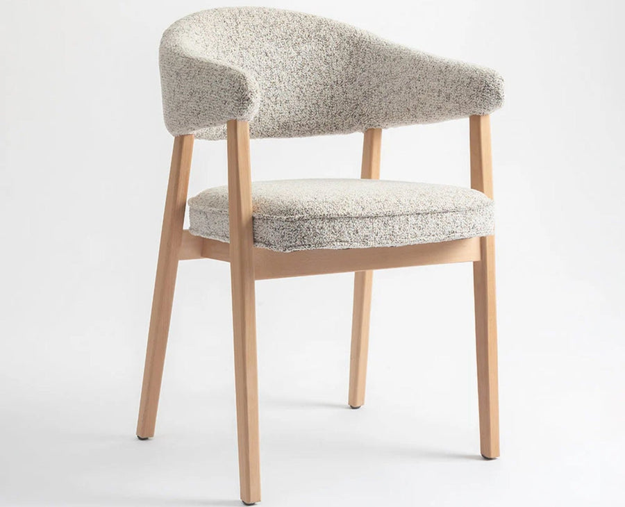 Beechcraft  Dining Chair – Modern Upholstered Dining Chair for Home & Café light khaki