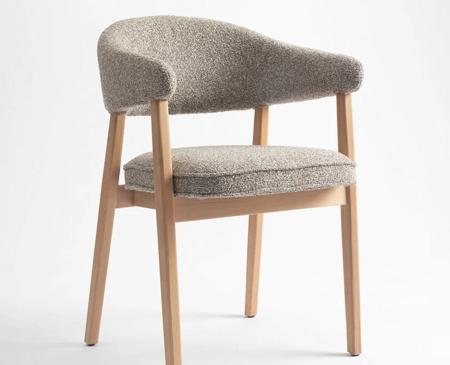 Beechcraft  Dining Chair – Modern Upholstered Dining Chair for Home & Café  light brown