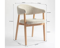 Beechcraft  Dining Chair – Modern Upholstered Dining Chair for Home & Café Beige