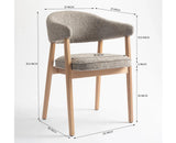 Beechcraft  Dining Chair – Modern Upholstered Dining Chair for Home & Café  light brown
