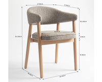 Beechcraft  Dining Chair – Modern Upholstered Dining Chair for Home & Café  light brown