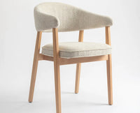 Beechcraft  Dining Chair – Modern Upholstered Dining Chair for Home & Café Beige