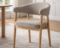 Beechcraft  Dining Chair – Modern Upholstered Dining Chair for Home & Café  light brown