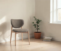 Beechline Dining Chair – Modern Upholstered Dining Chair for Home & Café Brown