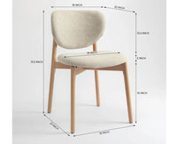 Beechline Dining Chair – Modern Upholstered Dining Chair for Home & Café Beige