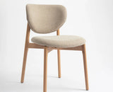 Beechline Dining Chair – Modern Upholstered Dining Chair for Home & Café flaxen