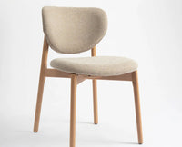 Beechline Dining Chair – Modern Upholstered Dining Chair for Home & Café flaxen