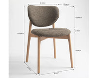 Beechline Dining Chair – Modern Upholstered Dining Chair for Home & Café Brown