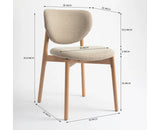 Beechline Dining Chair – Modern Upholstered Dining Chair for Home & Café flaxen
