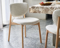 Beechline Dining Chair – Modern Upholstered Dining Chair for Home & Café Beige