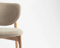 Beechline Dining Chair – Modern Upholstered Dining Chair for Home & Café flaxen