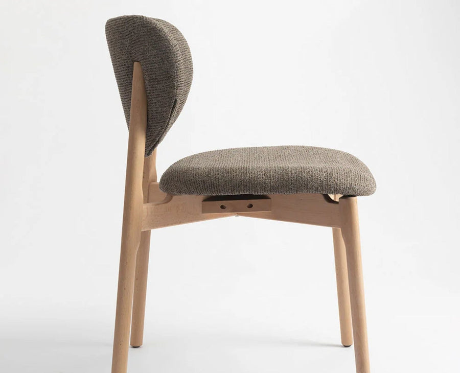 Beechline Dining Chair – Modern Upholstered Dining Chair for Home & Café Brown