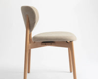 Beechline Dining Chair – Modern Upholstered Dining Chair for Home & Café flaxen