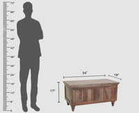 Belgium Solid Wood Trunk Box - Furniselan - Grey-Finish