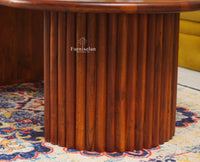 Bellandur Solid Wood Oval Coffee Table - Coffee Table - Furniselan