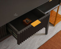 Bengaluru Solid Wood 3 Drawer Console Table Furniselan Slate-Grey