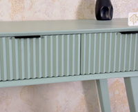 Bengaluru Solid Wood 3 Drawer Console Table - Console Table - Furniselan - Silt-Green