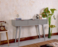 Bengaluru Solid Wood 3 Drawer Console Table - Console Table - Furniselan - Cool-Grey