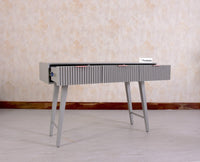 Bengaluru Solid Wood 3 Drawer Console Table - Console Table - Furniselan - Cool-Grey