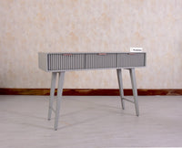 Bengaluru Solid Wood 3 Drawer Console Table - Console Table - Furniselan - Cool-Grey
