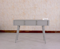 Bengaluru Solid Wood 3 Drawer Console Table - Console Table - Furniselan - Cool-Grey