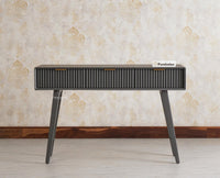 Bengaluru Solid Wood 3 Drawer Console Table Furniselan Slate-Grey