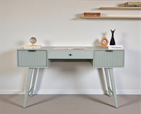 Bengaluru Solid Wood 3 Drawer Study Laptop Table - Console Table - Furniselan - Silt-Green
