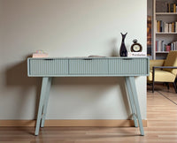 Bengaluru Solid Wood 3 Drawer Study Laptop Table - Console Table - Furniselan - Silt-Green