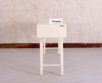 Bengaluru Solid Wood 3 Drawer Study Laptop Table - Console Table - Furniselan Frosty White