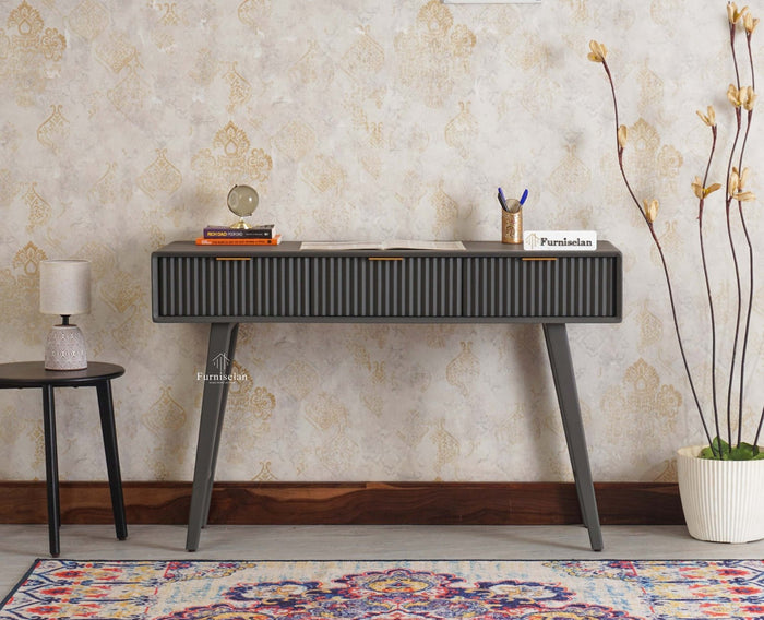Bengaluru Solid Wood 3 Drawer Study Laptop Table - Console Table - Furniselan