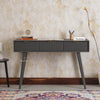Bengaluru Solid Wood 3 Drawer Study Laptop Table - Console Table - Furniselan Slate-Grey