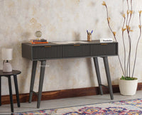 Bengaluru Solid Wood 3 Drawer Study Laptop Table - Console Table - Furniselan Slate-Grey
