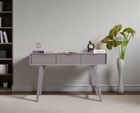 Bengaluru Solid Wood 3 Drawer Study Laptop Table - Console Table - Furniselan - Cool-Grey