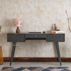Bengaluru Solid Wood 3 Drawer Study Laptop Table - Console Table - Furniselan - Slate-Grey