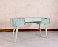 Bengaluru Solid Wood 3 Drawer Study Laptop Table - Console Table - Furniselan - Silt-Green
