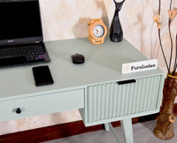 Bengaluru Solid Wood 3 Drawer Study Laptop Table With Chair - Console Table - Furniselan - Silt-Green
