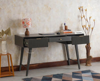 Bengaluru Solid Wood 3 Drawer Study Laptop Table With Chair Furniselan Slate-Grey