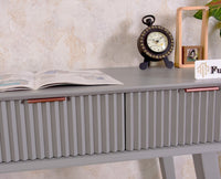 Bengaluru Solid Wood 3 Drawer Study Laptop Table with Chair - Console Table - Furniselan - Cool-Grey