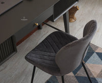 Bengaluru Solid Wood 3 Drawer Study Laptop Table With Chair Furniselan Slate-Grey
