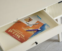 Bengaluru Solid Wood 3 Drawer Study Laptop Table With Chair Furniselan Frosty White
