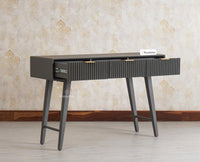 Bengaluru Solid Wood 3 Drawer Study Laptop Table with Chair Furniselan Slate-Grey