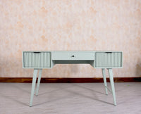 Bengaluru Solid Wood 3 Drawer Study Laptop Table With Chair - Console Table - Furniselan - Silt-Green