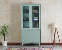 Bengaluru Solid Wood Bookshelf Cabinet four Doors - Bookshelf - Furniselan