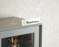 Bengaluru Solid Wood Bookshelf Cabinet four Doors Furniselan Cool Grey