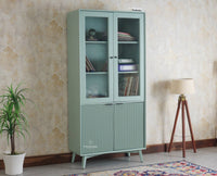 Bengaluru Solid Wood Bookshelf Cabinet four Doors - Bookshelf - Furniselan